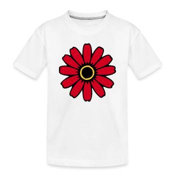 Fleurs rouges Fleurs Fleur Fleur sauvage Herbes - T-shirt bio Premium Enfant - blanc - Devant