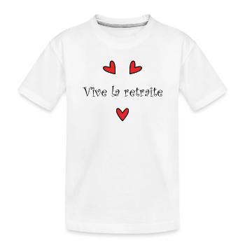 RETRAITE. RETRAITE. RETRAITEE. RETRAITE - T-shirt bio Premium Enfant - blanc - Devant