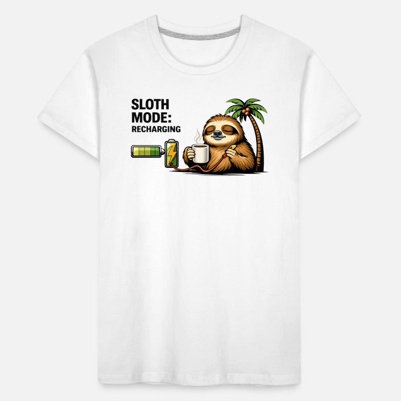 Sloth Mode Recharging Coffee Kids' Premium Organic T-Shirt