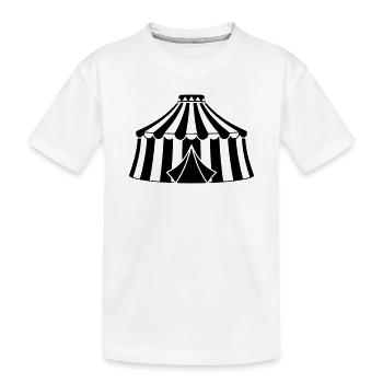 Zirkuszelt Zirkus Silhouette - Kinder Premium Bio T-Shirt - Weiß - Vorne