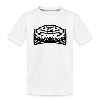 Stadium Fans Silhouette - Kids' Premium Organic T-Shirt - white - Front