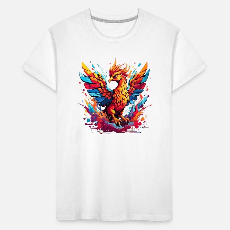 Explosion de couleur de Phénix de Feu T-shirt bio Premium Enfant