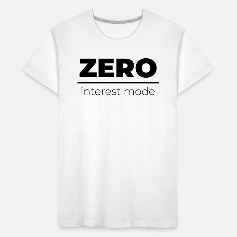 Zero Interest Mode | Minimal Statement Kids' Premium Organic T-Shirt