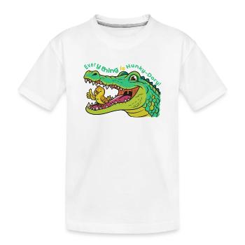 Kroko und Vogel: Everything is Hunky-Dory! - Kinder Premium Bio T-Shirt - Weiß - Vorne