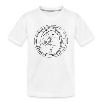 Plan de pizza Hamster Balanced Bike - T-shirt bio Premium Enfant - blanc - Devant