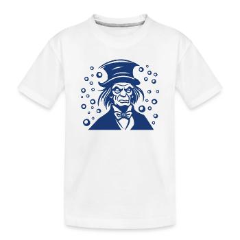 Graphique de portrait plat d’Ebenezer Scrooge - T-shirt bio Premium Enfant - blanc - Devant