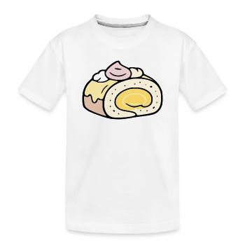 Summer Roll Cake - Kids' Premium Organic T-Shirt - white - Front