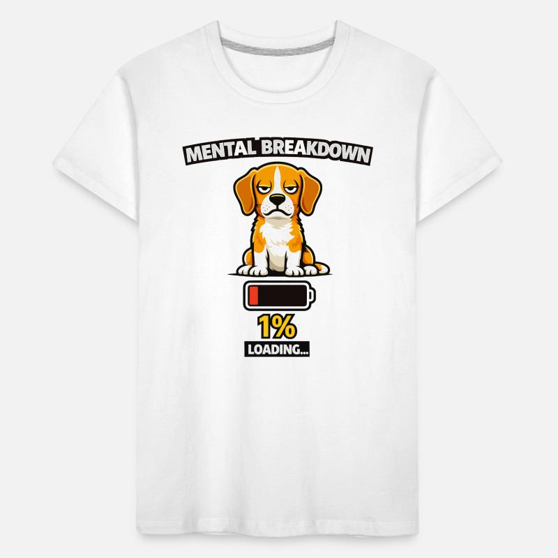 Mental Breakdown Beagle Loading Kids' Premium Organic T-Shirt