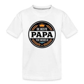 Leuk Vaderdag Shirt, Hoodie Beste Papa - Kinder Premium Bio T-Shirt - Weiß - Vorne