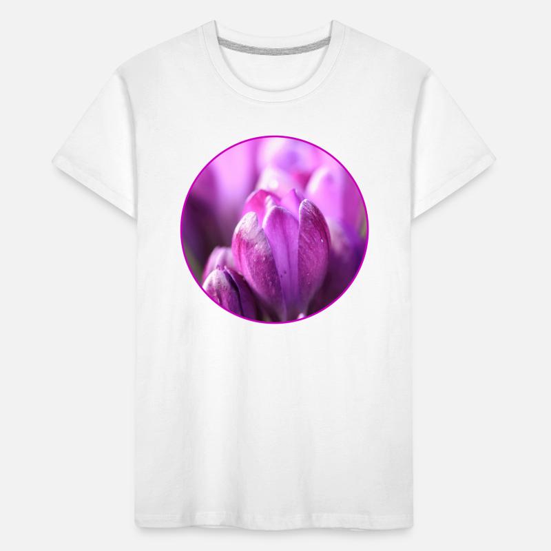 Crocus Crocus Fleurs violettes Crocus Bourgeon de crocus T-shirt bio Premium Enfant