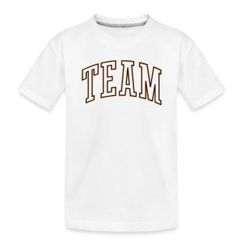 Team Outline - Kids' Premium Organic T-Shirt - white - Front