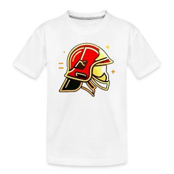 Casque de pompier - T-shirt bio Premium Enfant - blanc - Devant