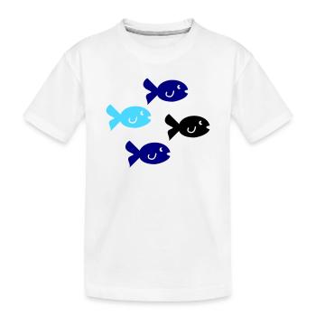 Pisces Silhouette - Kids' Premium Organic T-Shirt - white - Front