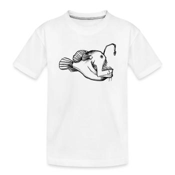 Monstre poisson-grenouille des profondeurs - Illustration - T-shirt bio Premium Enfant - blanc - Devant