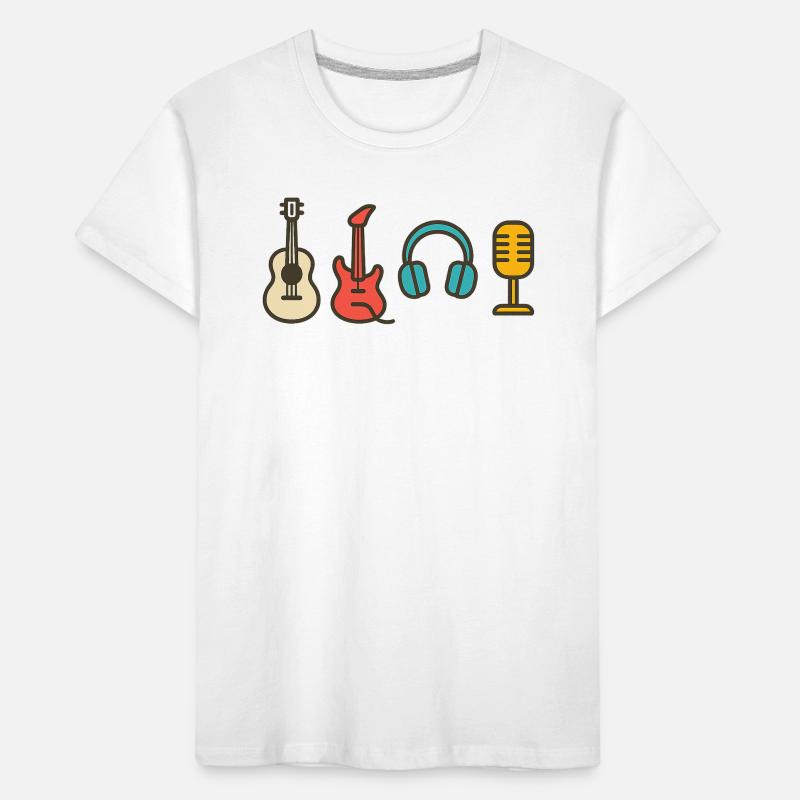 Notes musicales : Cadeau de conception rythmique et rythmique T-shirt bio Premium Enfant