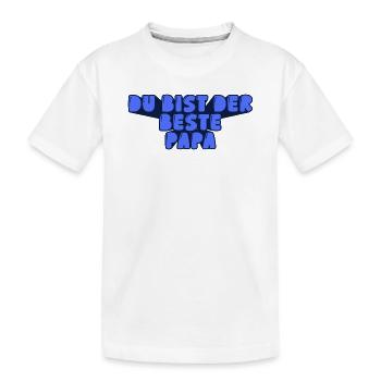 du bist der beste Papa - Kinder Premium Bio T-Shirt - Weiß - Vorne