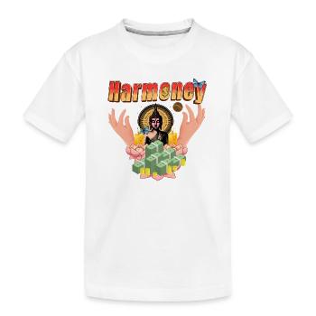 Harmoney Bouddha Chance - Série Paix et Amour - T-shirt bio Premium Enfant - blanc - Devant