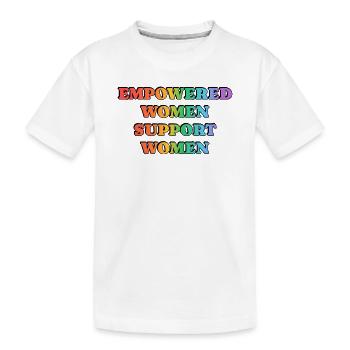 Les femmes autonomes soutiennent les femmes - T-shirt bio Premium Enfant - blanc - Devant