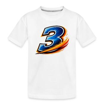 Équipe des joueurs défensifs numéro 3 de football - T-shirt bio Premium Enfant - blanc - Devant