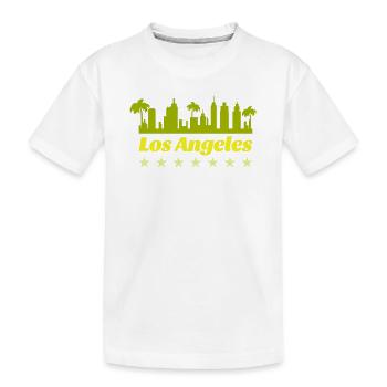 LA Skyline - Kinder Premium Bio T-Shirt - Weiß - Vorne
