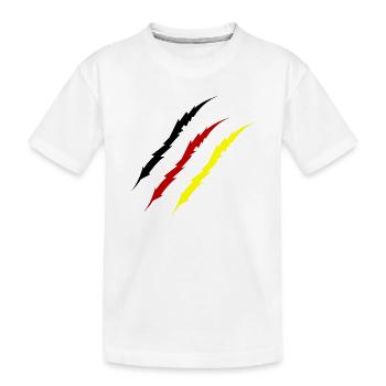 krallen_deutschland_-2- - Kids' Premium Organic T-Shirt - white - Front