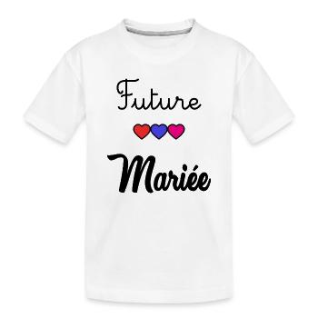 FUTURE MARIEE. JE PEUX PAS. MARIE. FUTUR MARIE - T-shirt bio Premium Enfant - blanc - Devant