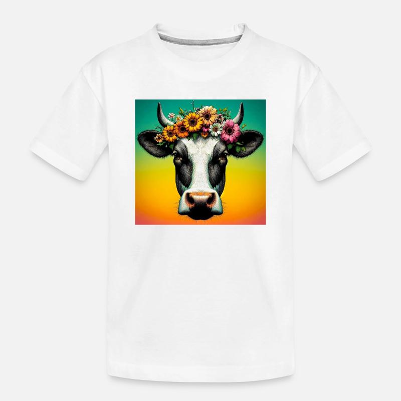 Kuh - Kinder Premium Bio T-Shirt - Weiß