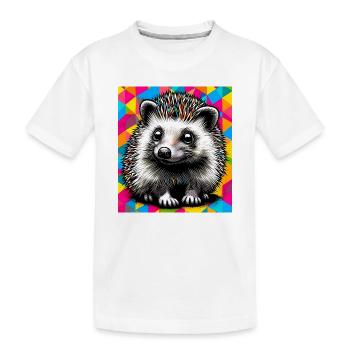 Igel - Kinder Premium Bio T-Shirt - Weiß - Vorne