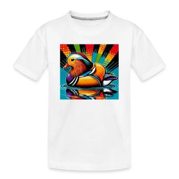 Canard mandarin - T-shirt bio Premium Enfant - blanc - Devant