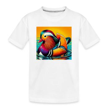 Canard mandarin - T-shirt bio Premium Enfant - blanc - Devant