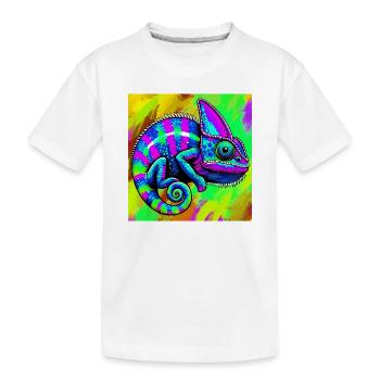caméléon - T-shirt bio Premium Enfant - blanc - Devant