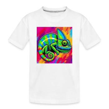 caméléon - T-shirt bio Premium Enfant - blanc - Devant