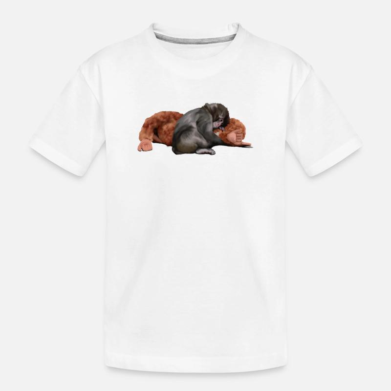 Punch - das Äffchen - Kinder Premium Bio T-Shirt - Weiß