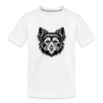Yorkshire Terrier - Kinder Premium Bio T-Shirt - Weiß - Vorne