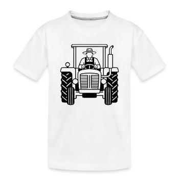 Traktor - Kinder Premium Bio T-Shirt - Weiß - Vorne