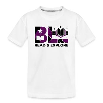 Lire Explorer la typographie du livre - T-shirt bio Premium Enfant - blanc - Devant