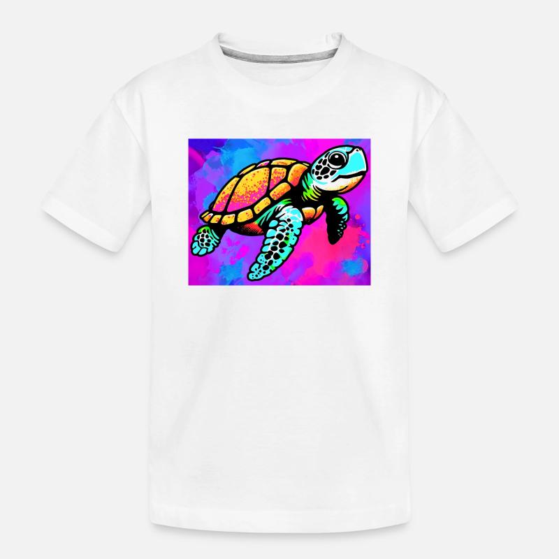 Schildkröte - Kinder Premium Bio T-Shirt - Weiß