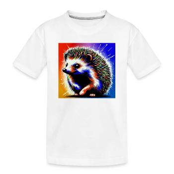 hedgehog - Kids' Premium Organic T-Shirt - white - Front
