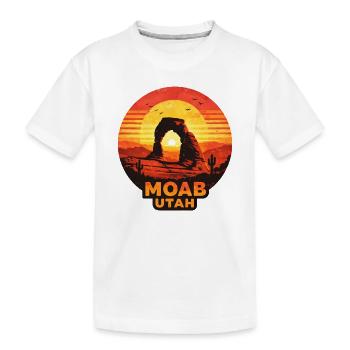 Moab Utah Deserts Sunset Motif - Kids' Premium Organic T-Shirt - white - Front