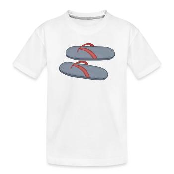 Conception de tongs de plage - T-shirt bio Premium Enfant - blanc - Devant