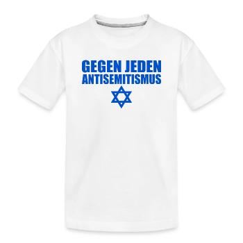Gegen jeden Antisemitismus - Kinder Premium Bio T-Shirt - Weiß - Vorne