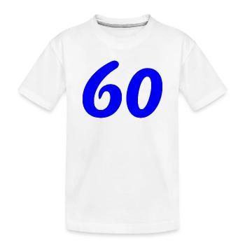 60. 60 ANS. 60e ANNIVERSAIRE. ANNIVERSAIRE 60 ANS. - T-shirt bio Premium Enfant - blanc - Devant