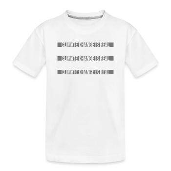Le changement climatique est la véritable science du changement climatique - T-shirt bio Premium Enfant - blanc - Devant