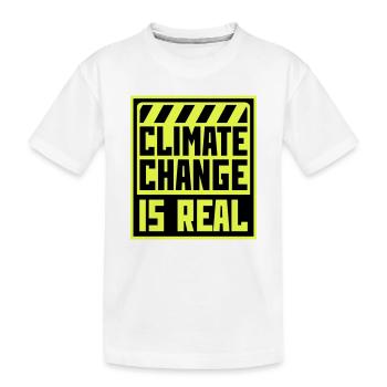 Le changement climatique est la véritable science du changement climatique - T-shirt bio Premium Enfant - blanc - Devant