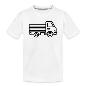 Lkw - Kinder Premium Bio T-Shirt - Weiß - Vorne