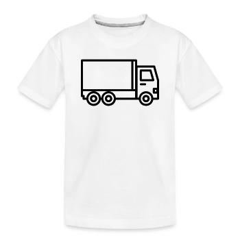 Lkw - Kinder Premium Bio T-Shirt - Weiß - Vorne