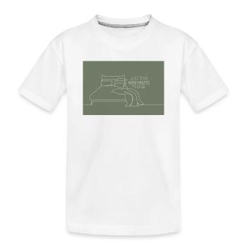 Nur noch 5 Minuten Schlafzimmer Humor - Kinder Premium Bio T-Shirt - Weiß - Vorne