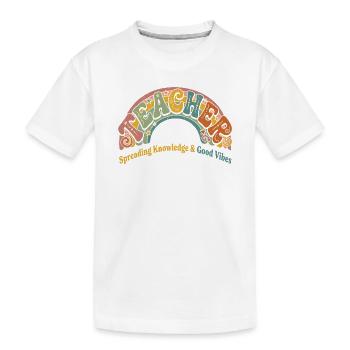 Rires, Connaissances et Bonnes Ondes - T-shirt bio Premium Enfant - blanc - Devant