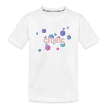 Vorname Cedric - Kinder Premium Bio T-Shirt - Weiß - Vorne