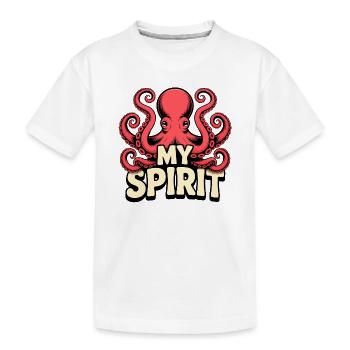 Oktopus Spirit - Kinder Premium Bio T-Shirt - Weiß - Vorne
